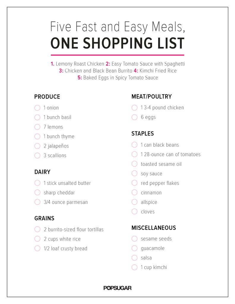 Shopping List