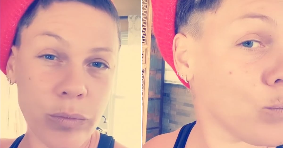 Pink Cuts Her Own Hair At Home During Self Isolation Popsugar Beauty 2594