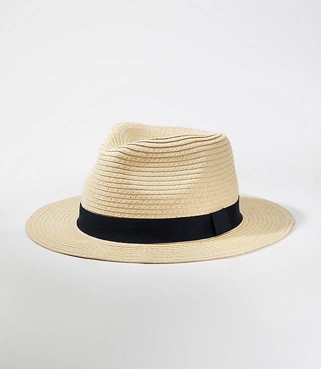 Ribbon Straw Fedora