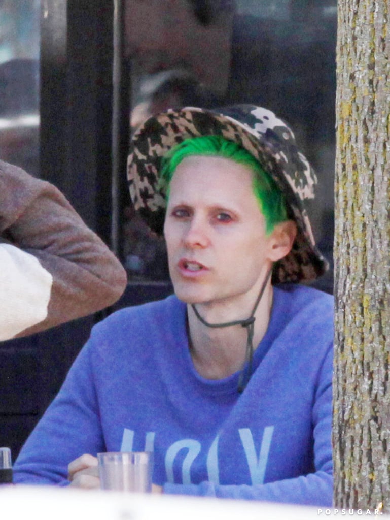 Jared Leto Steps Out With Green Hair April 2015