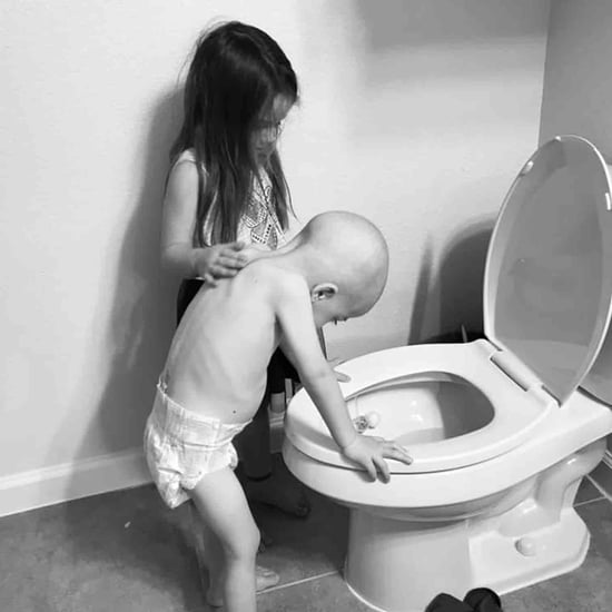 Little Girl Comforts Brother Undergoing Chemotherapy