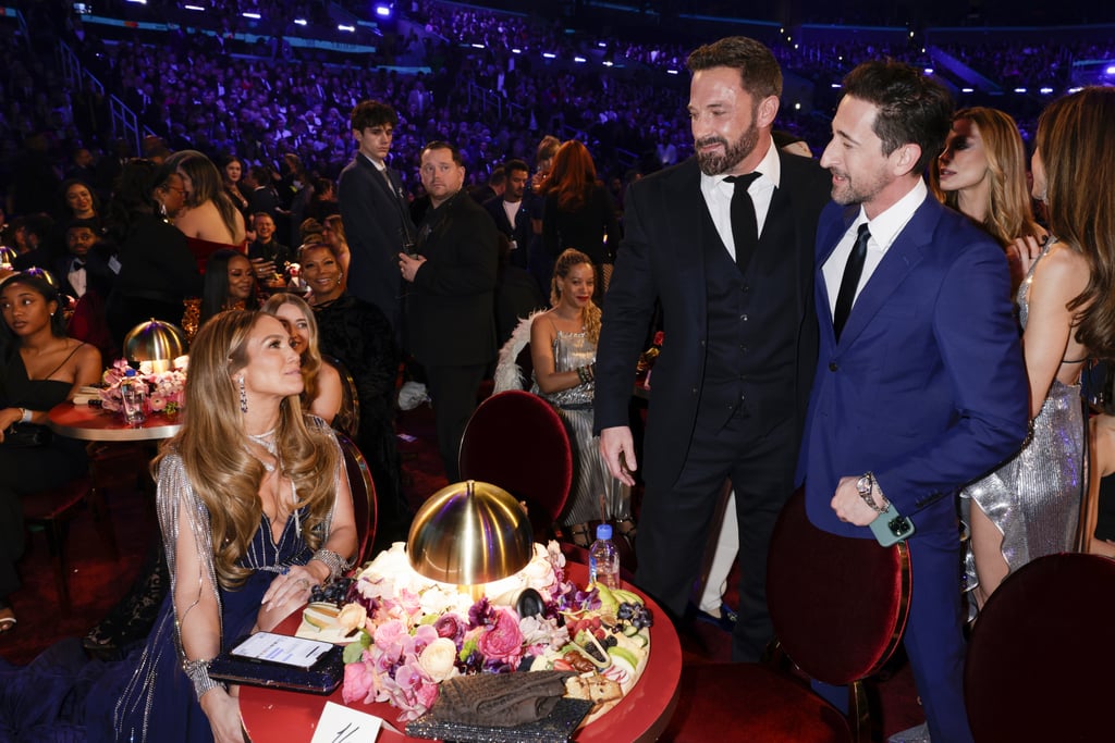 Pictured: Jennifer Lopez, Ben Affleck, Adrien Brody, and the Grammys charcuterie board.