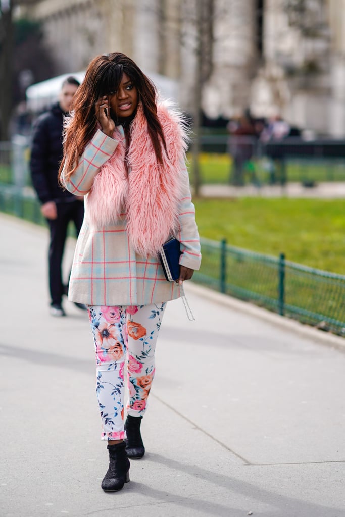 Style a Plaid Blazer With Floral Pants