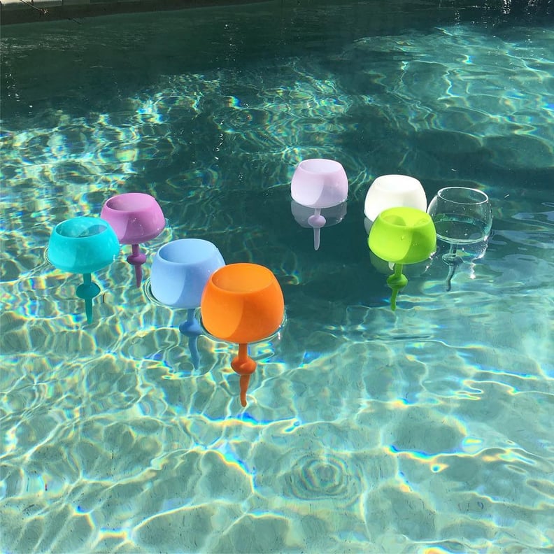 You Can Get Floating Wine Glasses For Your Poolside Drinking Needs and I  Want One In Every Color