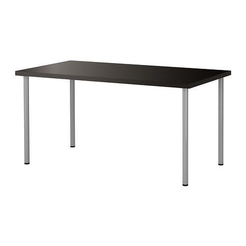 Ikea Linnmon Desk With Adils Legs For Multi Purpose Black Desk Silver Legs