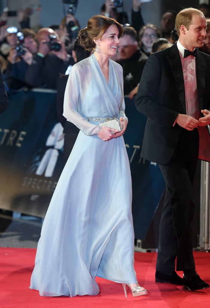 Wearing Jenny Packham at the Spectre premiere in October 2015.