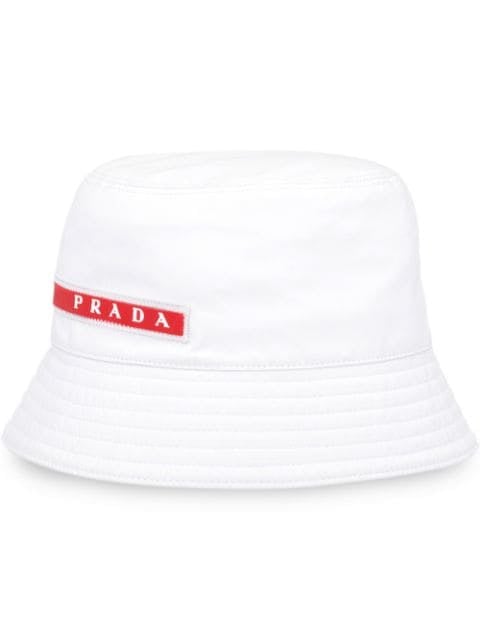 Prada Linea Rossa logo stripe bucket hat