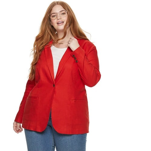 POPSUGAR Plus Blazer | This Affordable Linen Blazer Solve All Your Summer Workwear Problems | POPSUGAR Fashion Photo