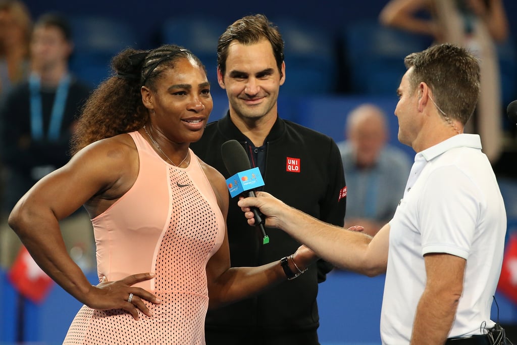 Serena Williams and Roger Federer Mixed Doubles Match 2019 POPSUGAR
