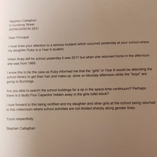 Dad Writes Letter to School About Sexist Activities