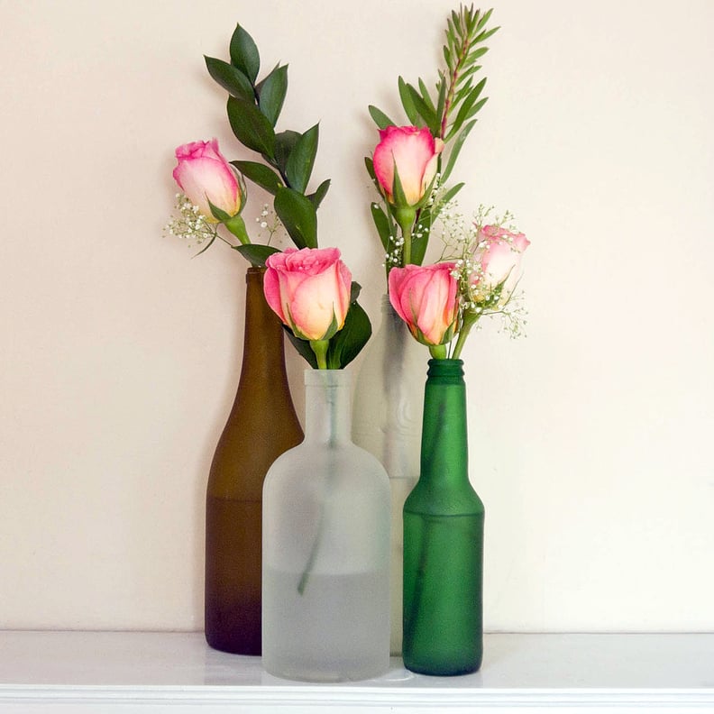 Upcycled Frosted Vases