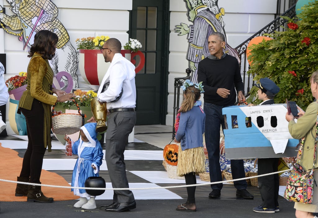 Michelle Obama and President Barack Obama Hosted a Trick-or-Treating Event at the White House