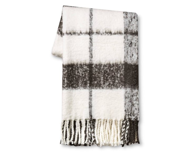 Threshold Faux Mohair Plaid Throw Blanket Throw Blankets POPSUGAR