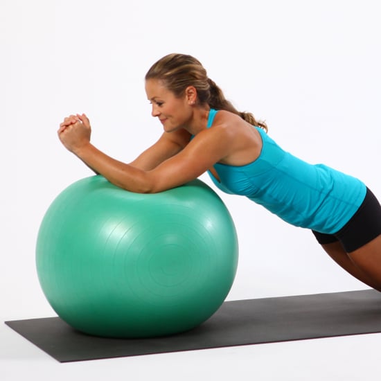How to Do the Kneeling Ball Roll Out Ab Exercise