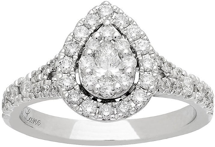 Neil Lane 14ct White Gold Diamond Pear Diamond Ring