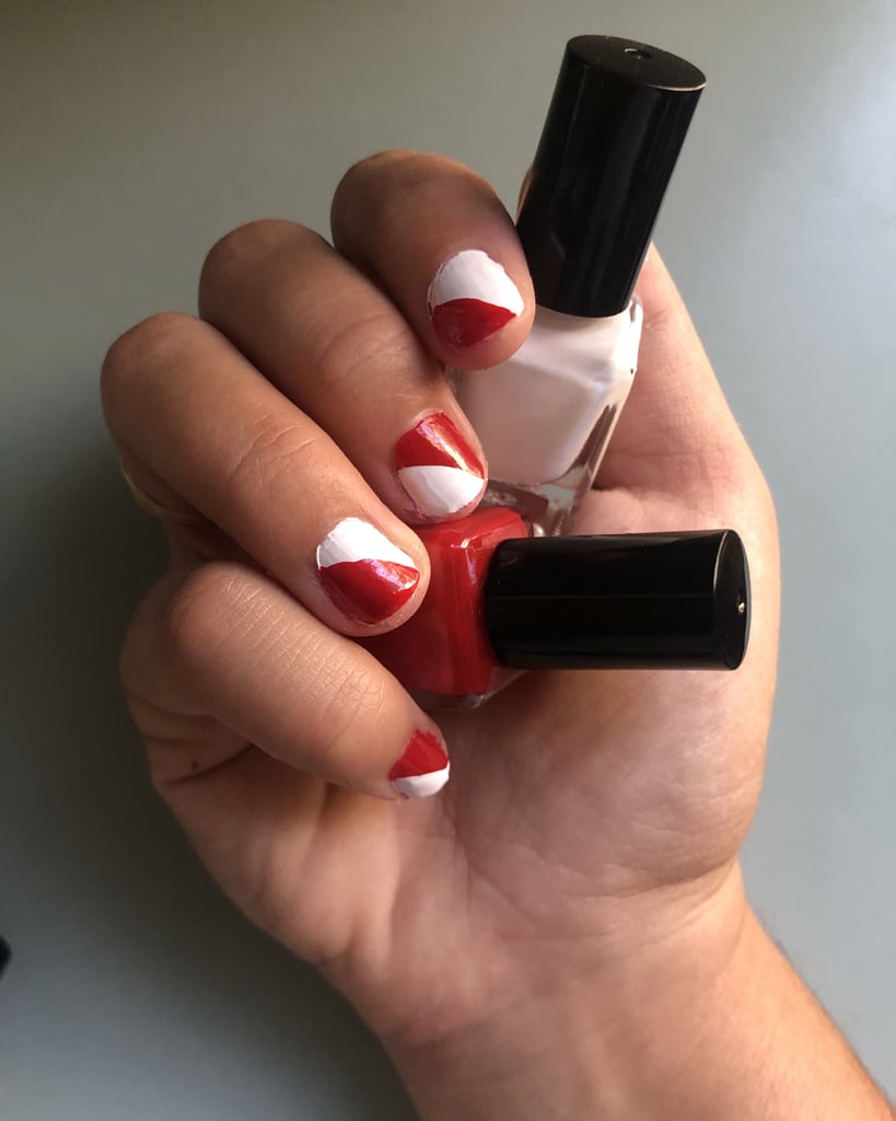 Contemporary Candy-Cane Nails