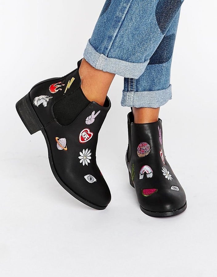 Daisy Street Patch Chelsea Boots ($65)