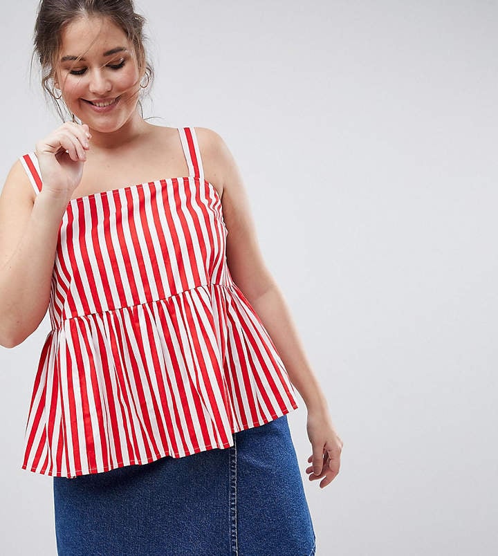 ASOS Smock Cami in Cotton in Stripe