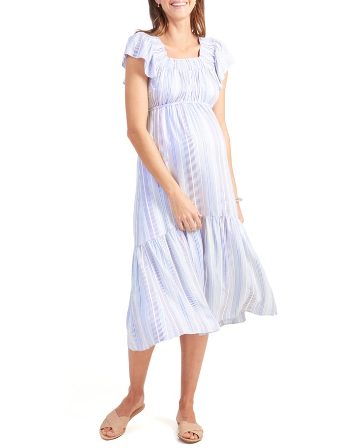 Ingrid & Isabel Flutter Sleeve Maternity Midi Dress | Katy Perry Wore
