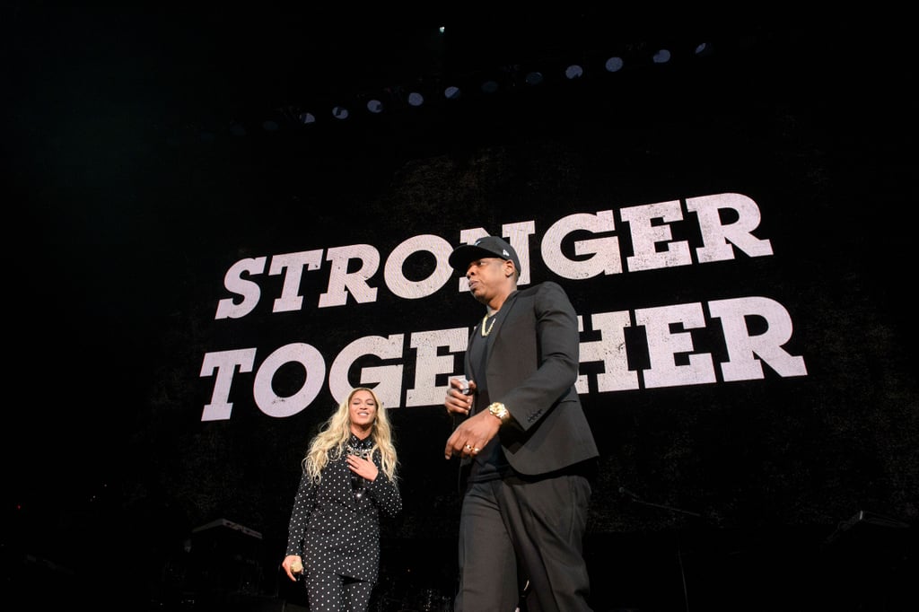 Beyonce Knowles and Jay Z at Hillary Clinton Concert 2016