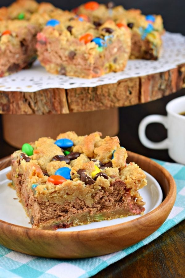 Monster Cookie Cheesecake Bars