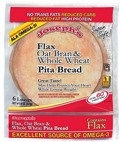 Joseph's Flax, Oat Bran, and Whole-Wheat Flour Pita Bread