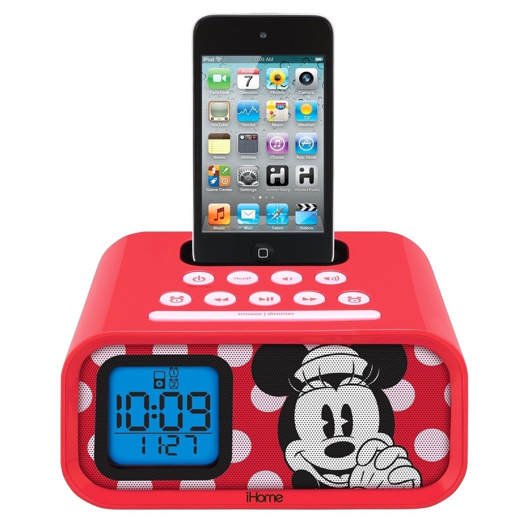 Minnie Mouse alarm clock/iPod dock ($58)