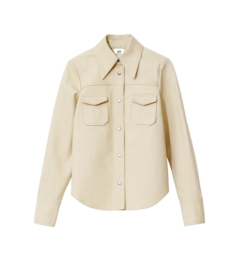 H&M Denim Shirt H&M Fall 2018 Studio Collection POPSUGAR Fashion