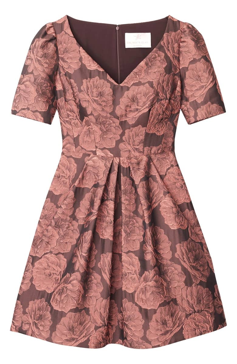 Gal Meets Glam Collection Ingrid Jacquard Fit & Flare Dress