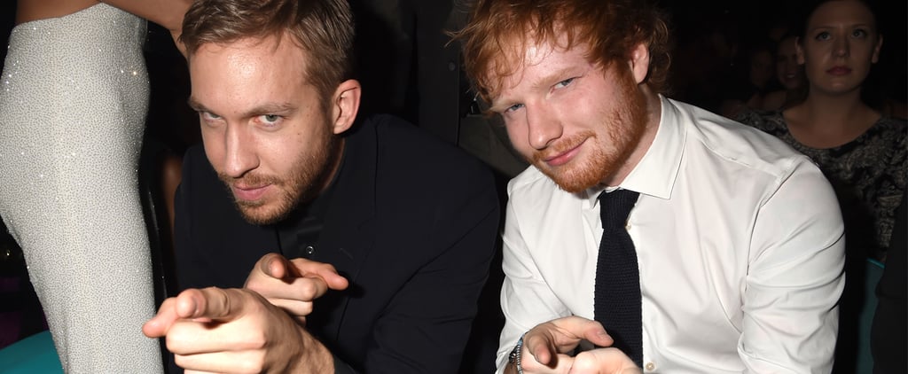 Calvin Harris and Ed Sheeran at Billboard Music Awards 2015