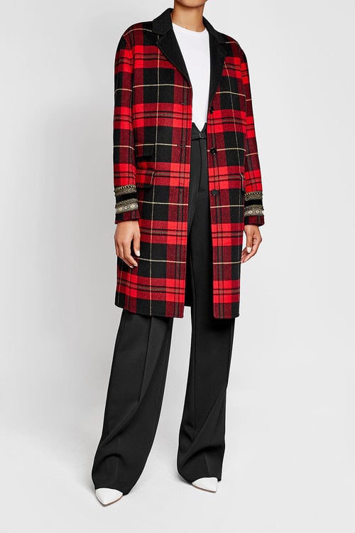 The Kooples Printed Wool Coat