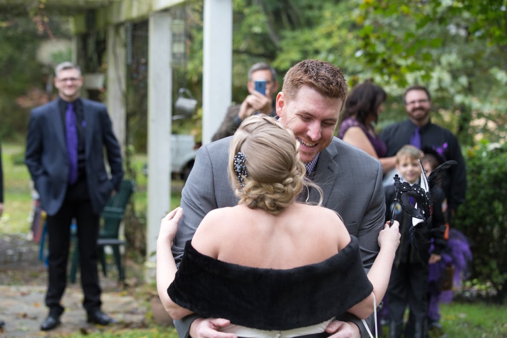 This Backyard Wedding Had Charming Rustic Halloween Decor