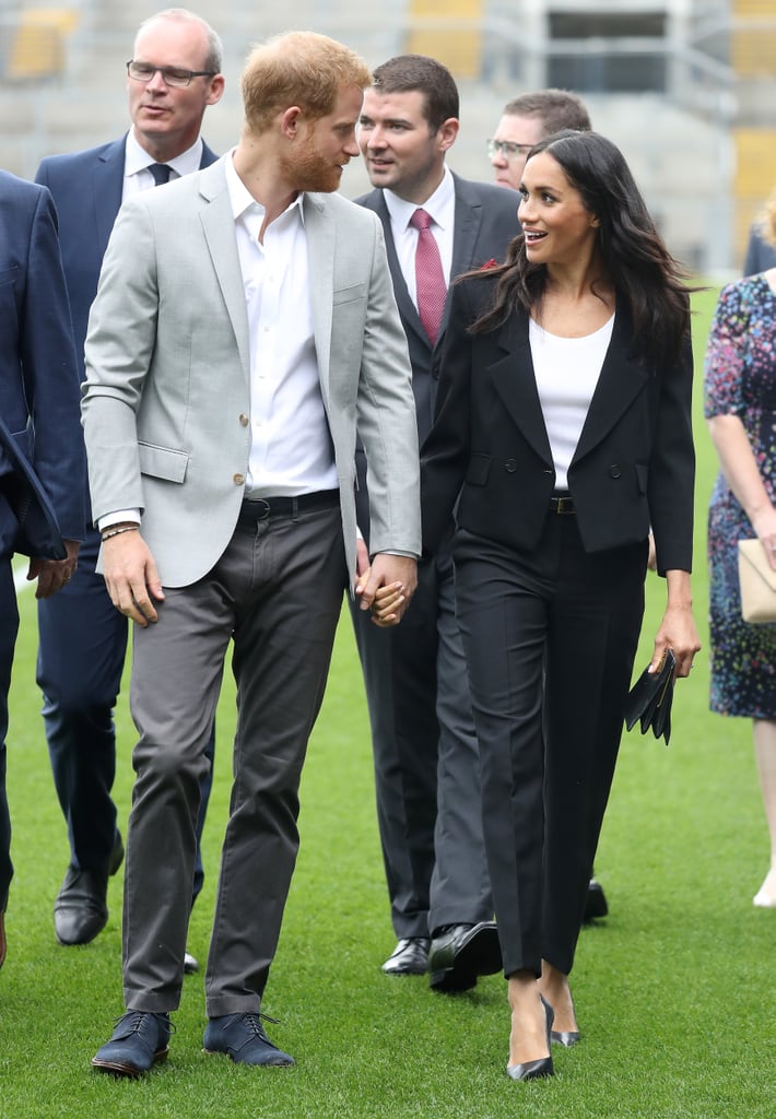 Meghan Markle's Black Trouser Suit Ireland 2018 POPSUGAR Fashion UK