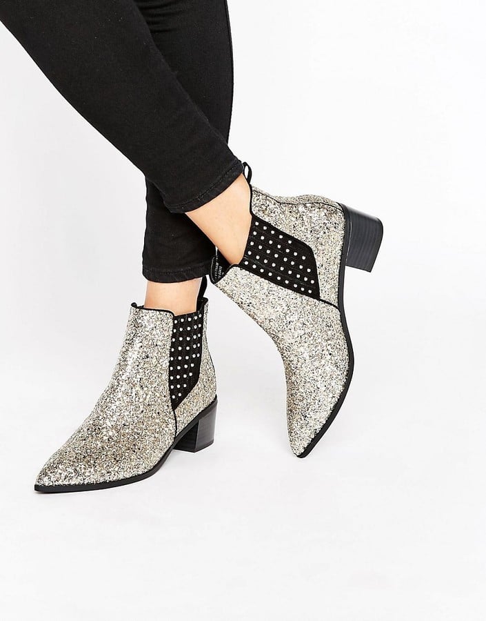 Office Amber Silver Glitter Chelsea Boots | Best Fall Boots | POPSUGAR ...