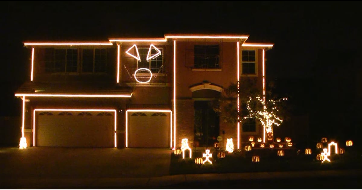 halloween light up house