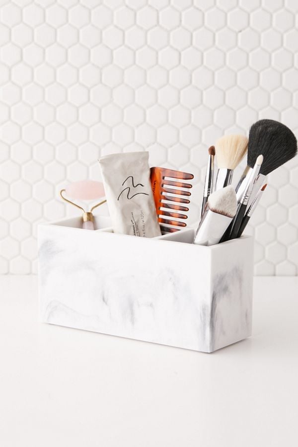 Bino Marble Makeup Brush Holder Best Bathroom Organizers POPSUGAR