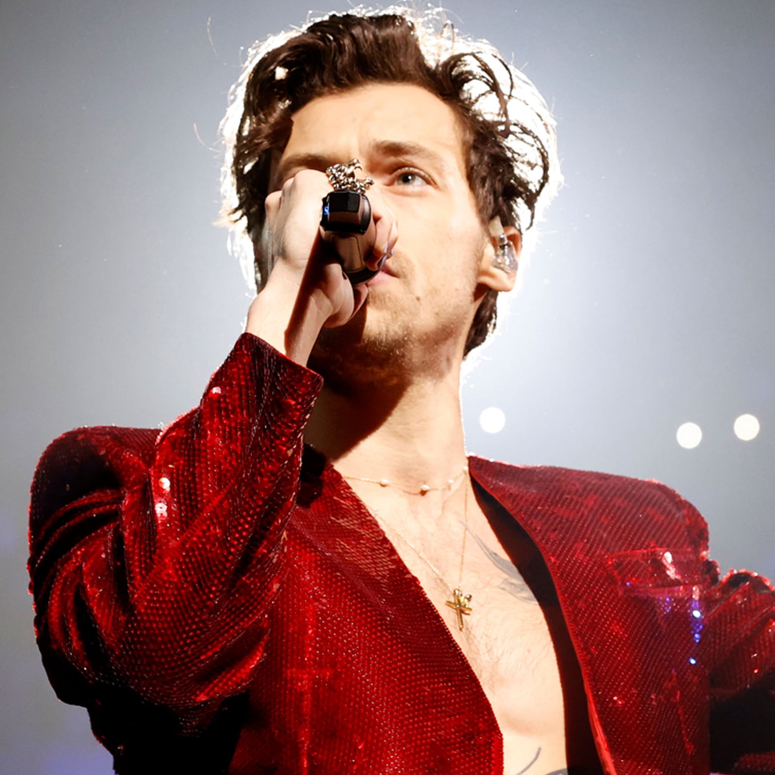 Harry Styles Brit Awards 2023 Red Sequin Jacket