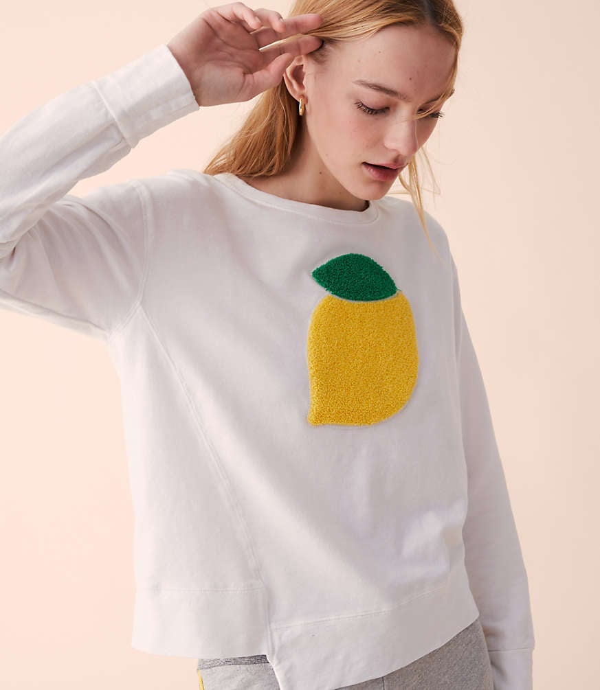 Lou & Grey Sundry Lemon Asymmetrical Hem Pullover