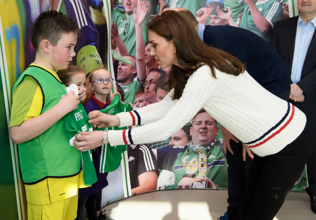 Prince William and Kate Middleton Receive Jerseys in Belfast