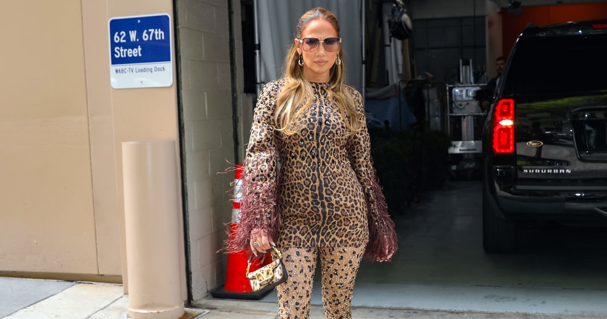 Jennifer Lopez Wears Head-to-Toe Valentino Leopard Print