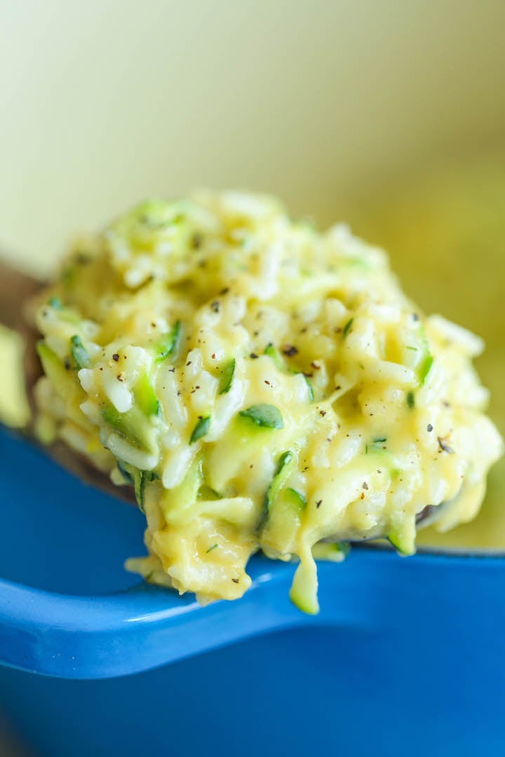 Cheesy Garlic Zucchini Rice