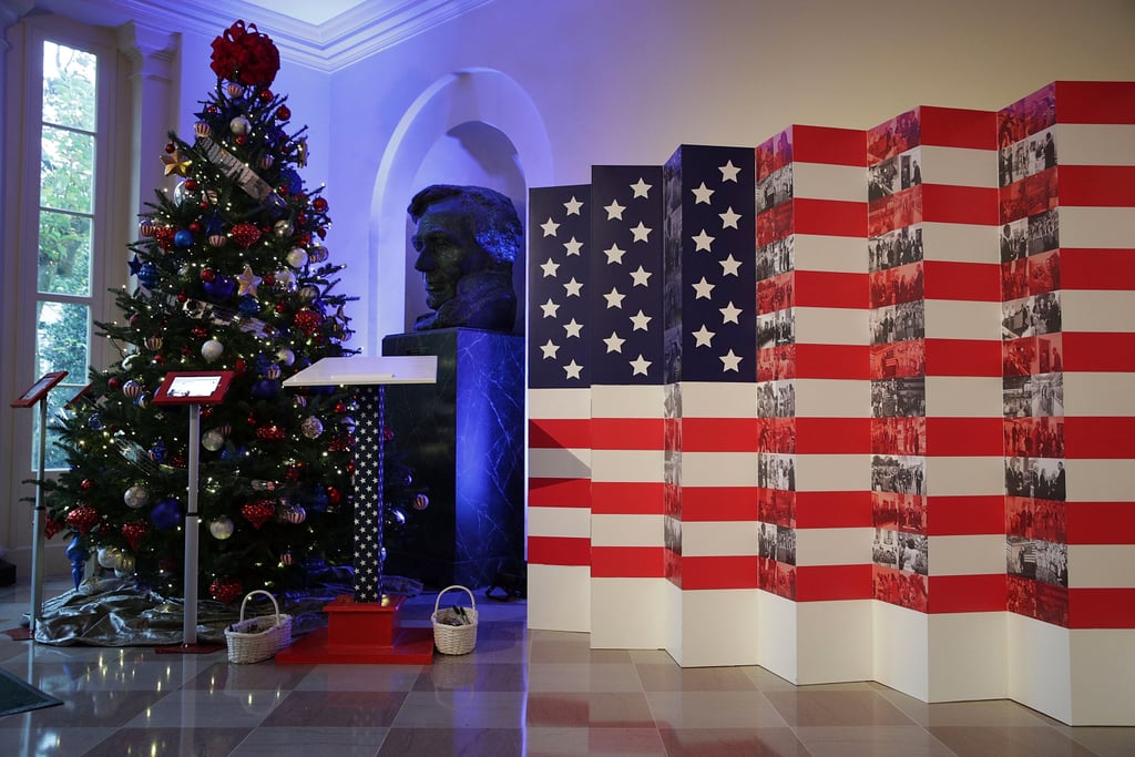 We love how patriotic touches are woven into the holiday decor.