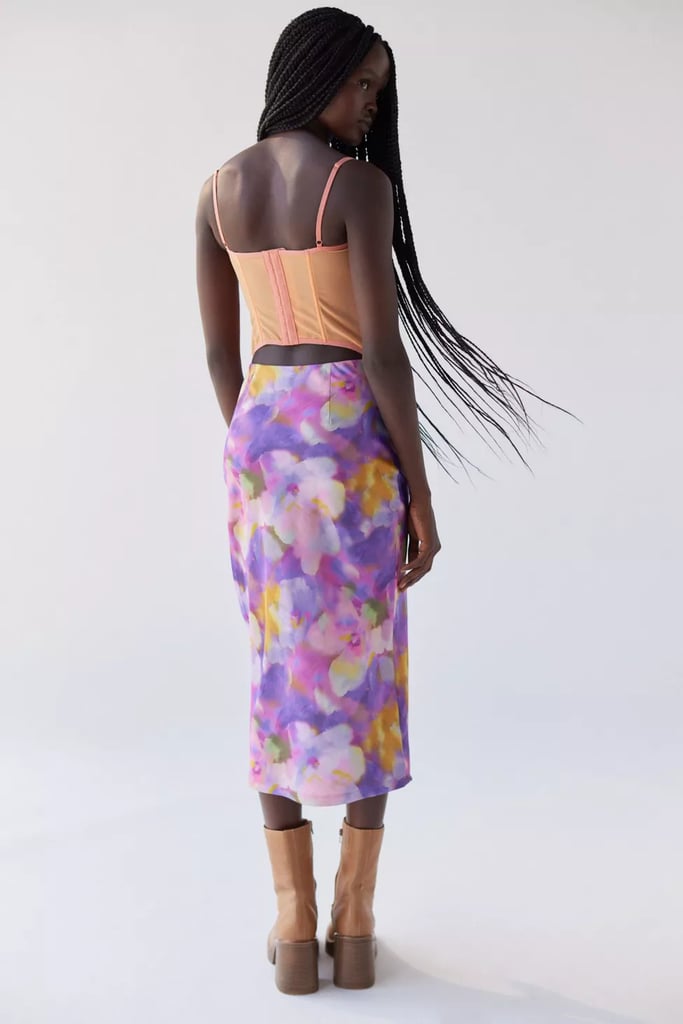 Urban Outfitters Edy Satin Midi Skirt