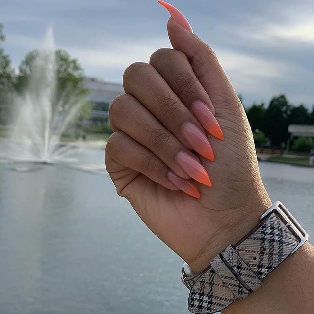 Neon Orange Nail Art Ideas Popsugar Beauty