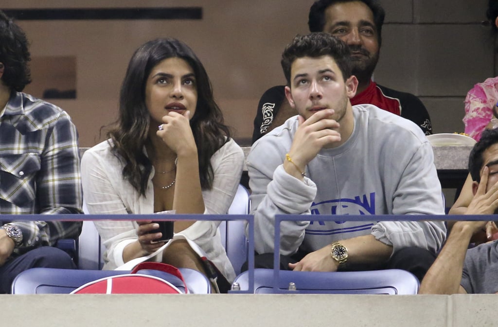 Priyanka Chopra White Dress With Nick Jonas at US Open