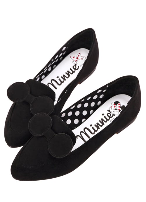 Minnie Mouse Bow Tie Loafers in Black ($48)