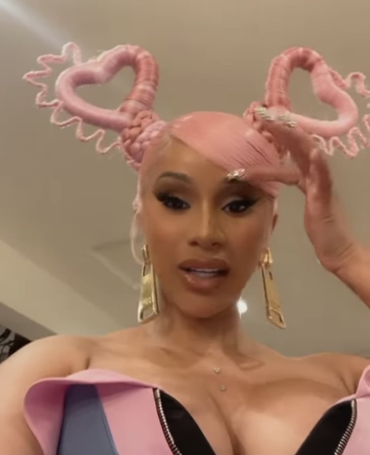 Cardi B Wears Pink, Heart-Shaped Pigtails August 2020 | POPSUGAR Beauty UK Photo 9