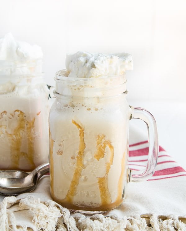 Vanilla Iced Coffee With Vanilla Whipped Cream