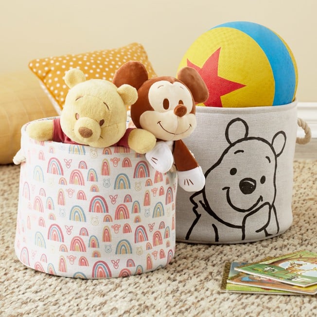 For Storage: Winnie the Pooh Canvas Storage Bin Set
