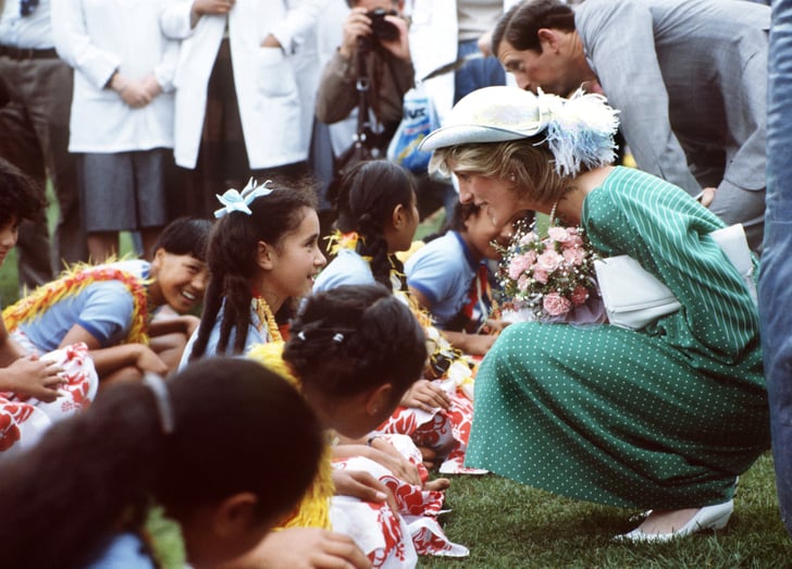 Princess Diana, along with Prince Charles, met with a group of